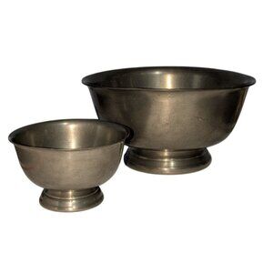 Paul Revere Reproduction Colonial Pewter Bowls Boardman International Pewter